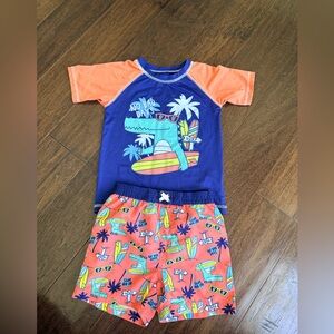 Colorful Kids Rashguard Set with Fun Print